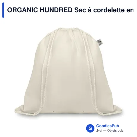 ORGANIC HUNDRED Sac à cordelette en coton bio