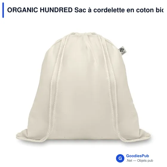 ORGANIC HUNDRED Sac à cordelette en coton bio - Image 1