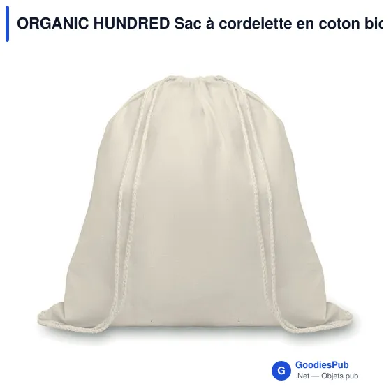 ORGANIC HUNDRED Sac à cordelette en coton bio - Image 2