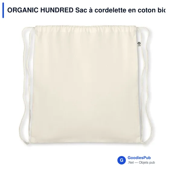 ORGANIC HUNDRED Sac à cordelette en coton bio - Image 3