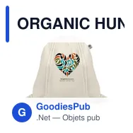 ORGANIC HUNDRED Sac à cordelette en coton bio - Miniature 4