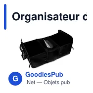 Organisateur de voiture pliable personnalisable avec compartimentavec logo - Miniature 1