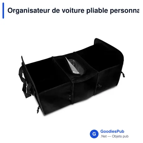 Organisateur de voiture pliable personnalisable avec compartimentavec logo