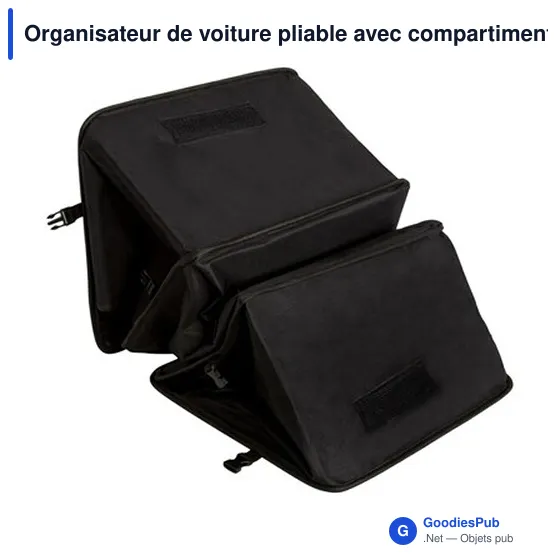 Organisateur de voiture pliable personnalisable avec compartimentavec logo - Image 4