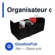 Organisateur de voiture pliable personnalisable avec compartimentavec logo - Miniature 5