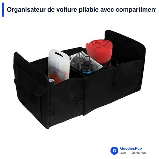 Organisateur de voiture pliable personnalisable avec compartimentavec logo - Image 5