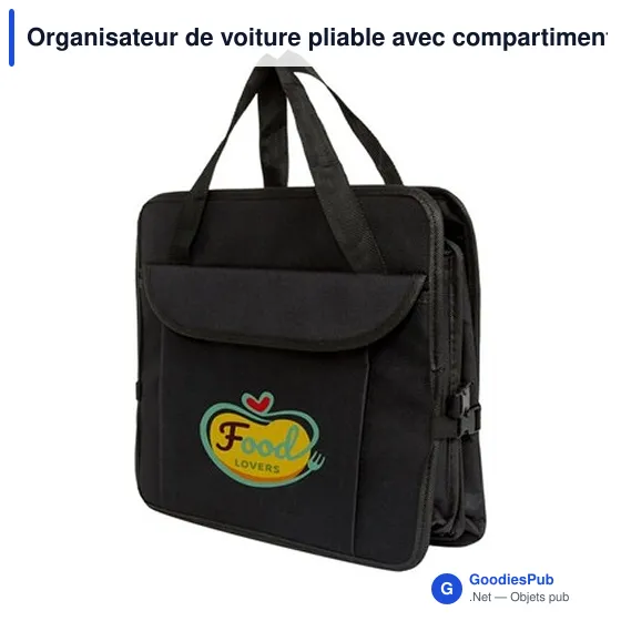 Organisateur de voiture pliable personnalisable avec compartimentavec logo - Image 7