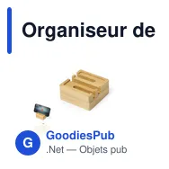 Organiseur de bureau personnalisable avec logo - Kosinen - Miniature 1