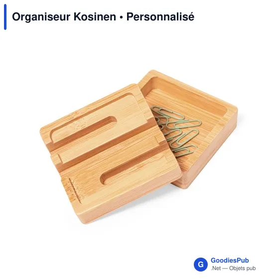 Organiseur de bureau personnalisable avec logo - Kosinen - Image 4