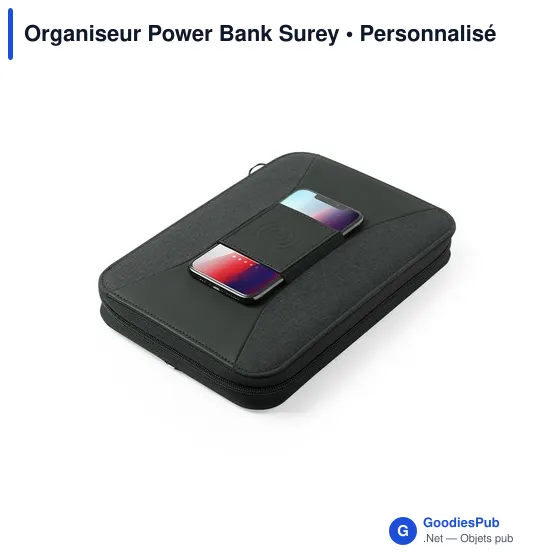 Clé USB personnalisable avec logo entreprise - Organiseur Power Bank Surey - Image 1