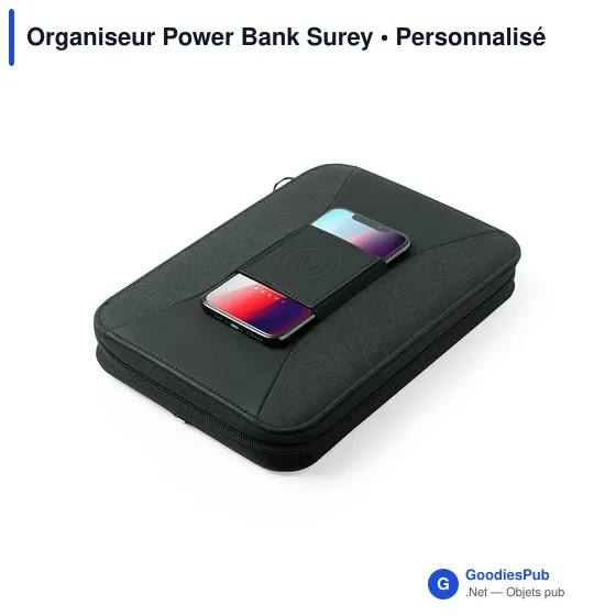 Clé USB personnalisable avec logo entreprise - Organiseur Power Bank Surey - Image 3