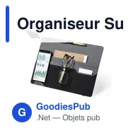 Organiseur Support Tronser personnalisable avec logo - polyester gris - Miniature 1