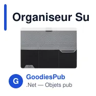 Organiseur Support Tronser personnalisable avec logo - polyester gris - Miniature 2
