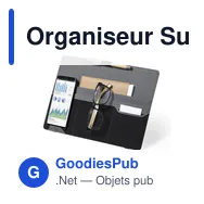 Organiseur Support Tronser personnalisable avec logo - polyester gris - Miniature 11