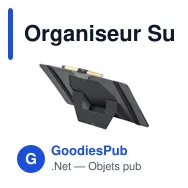 Organiseur Support Tronser personnalisable avec logo - polyester gris - Miniature 12