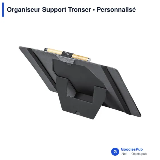 Organiseur Support Tronser personnalisable avec logo - polyester gris - Image 12