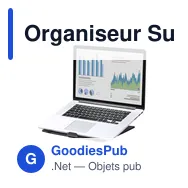 Organiseur Support Tronser personnalisable avec logo - polyester gris - Miniature 3