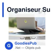 Organiseur Support Tronser personnalisable avec logo - polyester gris - Miniature 4
