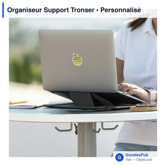 Organiseur Support Tronser personnalisable avec logo - polyester gris - Image 4