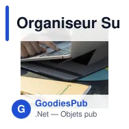 Organiseur Support Tronser personnalisable avec logo - polyester gris - Miniature 5