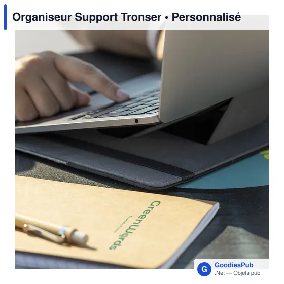 Organiseur Support Tronser personnalisable avec logo - polyester gris - Image 5