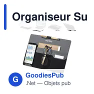 Organiseur Support Tronser personnalisable avec logo - polyester gris - Miniature 6