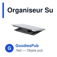 Organiseur Support Tronser personnalisable avec logo - polyester gris - Miniature 7
