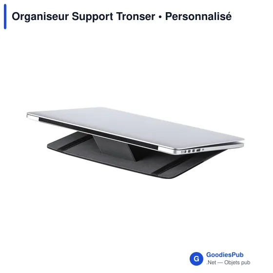 Organiseur Support Tronser personnalisable avec logo - polyester gris - Image 7