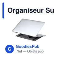 Organiseur Support Tronser personnalisable avec logo - polyester gris - Miniature 8