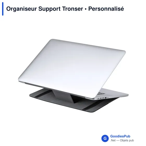 Organiseur Support Tronser personnalisable avec logo - polyester gris - Image 8