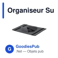 Organiseur Support Tronser personnalisable avec logo - polyester gris - Miniature 9