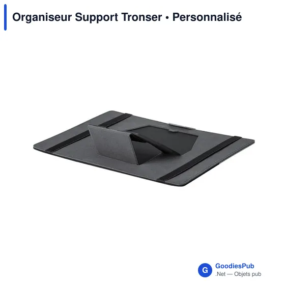 Organiseur Support Tronser personnalisable avec logo - polyester gris - Image 9