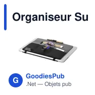 Organiseur Support Tronser personnalisable avec logo - polyester gris - Miniature 10