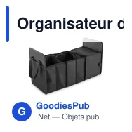 Organisateur de voiture pliable personnalisable avec logo - Miniature 1