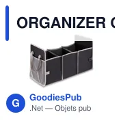 ORGANIZER Organiseur de voiture pliable - Miniature 1