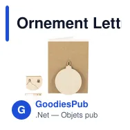 Ornement Lettre Noël Astrox - Miniature 1