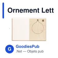 Ornement Lettre Noël Astrox - Miniature 2