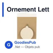 Ornement Lettre Noël Astrox - Miniature 3