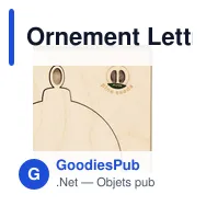 Ornement Lettre Noël Astrox - Miniature 8