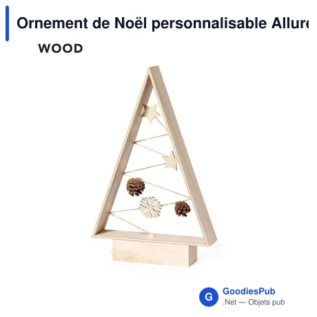 Ornement de Noël personnalisable Allurex avec logo