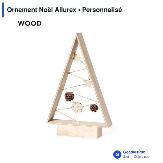 Ornement de Noël personnalisable Allurex avec logo - Image 1