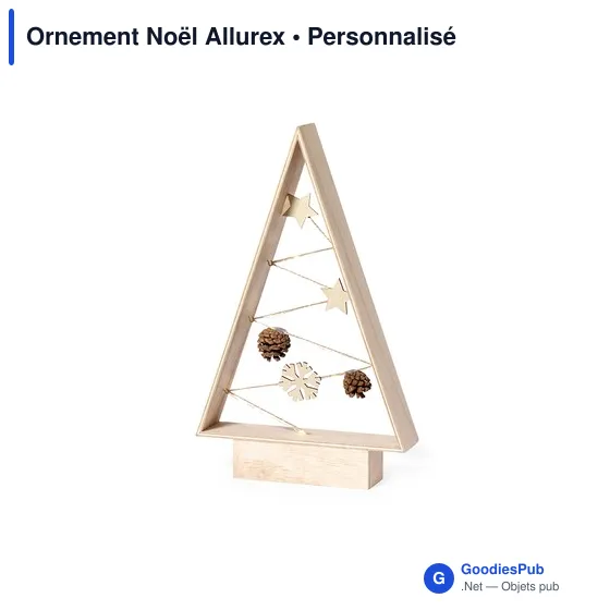 Ornement de Noël personnalisable Allurex avec logo - Image 2