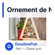 Ornement de Noël personnalisable Allurex avec logo - Miniature 4