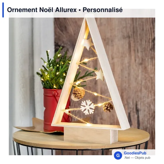 Ornement de Noël personnalisable Allurex avec logo - Image 4