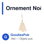 Ornement Noël Fultom - Miniature 1