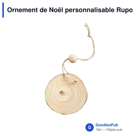 Ornement de Noël personnalisable Rupol avec logo entreprise