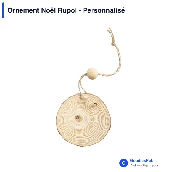 Ornement de Noël personnalisable Rupol avec logo entreprise - Image 1