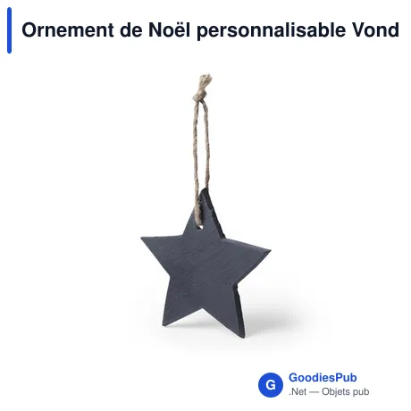 Ornement de Noël personnalisable Vondix avec logo pour entreprises