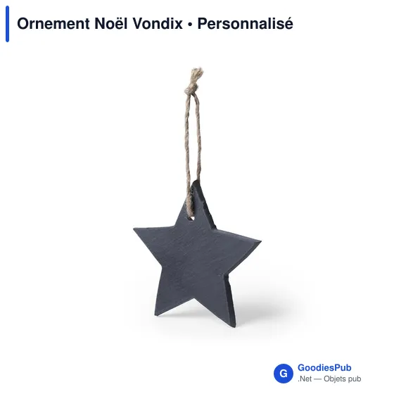Ornement de Noël personnalisable Vondix avec logo pour entreprises - Image 1