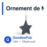 Ornement de Noël personnalisable Vondix avec logo pour entreprises - Miniature 2